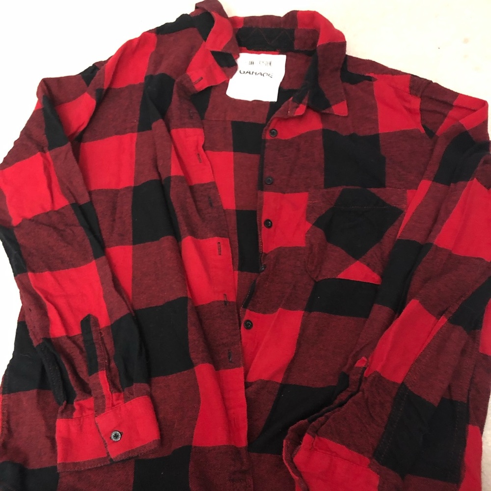 Black and Fed Boyfriend Flannel